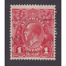 Australian    King George V    1d Red  Single Crown WMK 3rd State Plate Variety 5/12..